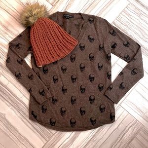 Skull Cashmere 💀 | Adorable Soft V Neck Sweater